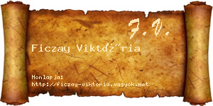 Ficzay Viktória névjegykártya